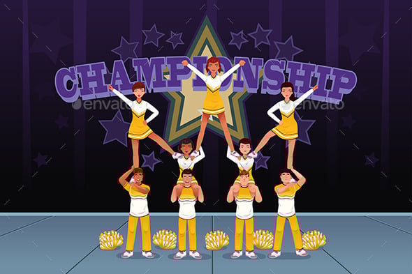 Cheerleader Graphics, Designs & Templates | GraphicRiver