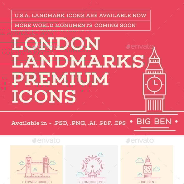 Landmarks Graphics, Designs & Templates | GraphicRiver