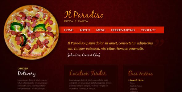 Pizza Restaurant Website Templates | ThemeForest