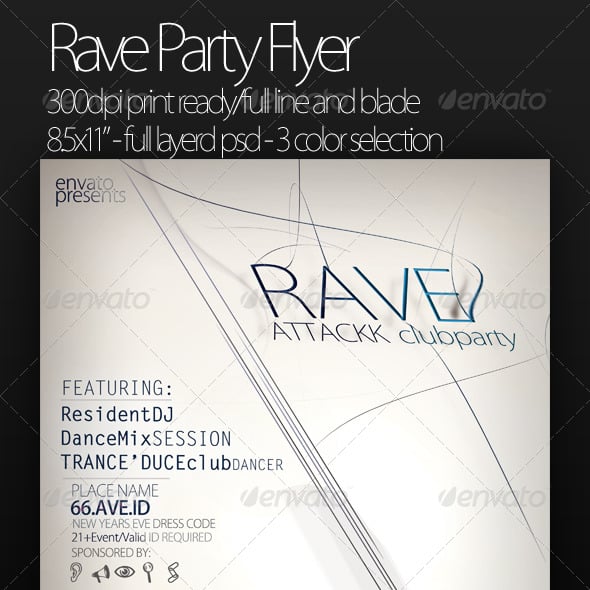Rave Graphics, Designs & Templates | GraphicRiver
