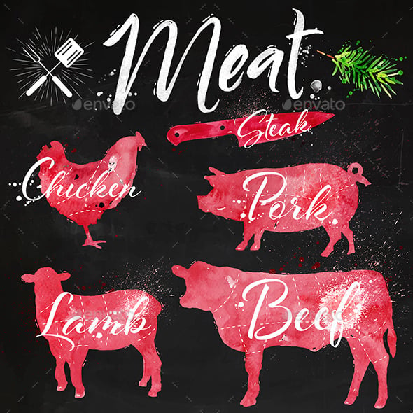 Meat Graphics, Designs & Templates | GraphicRiver