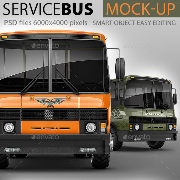 Bus Graphics, Designs & Templates | GraphicRiver