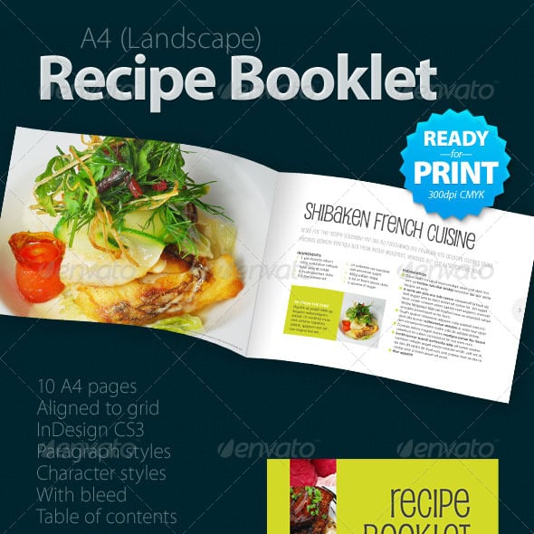 Recipes Graphics, Designs & Templates | GraphicRiver