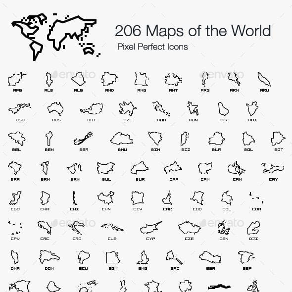 Country Map Icons World Map Icon Free PNG & SVG 3102991 Noun