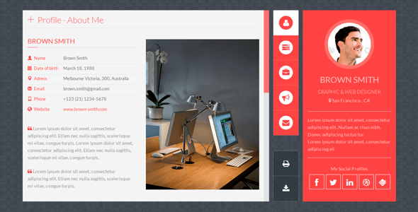 Vcard HTML Website Templates | ThemeForest