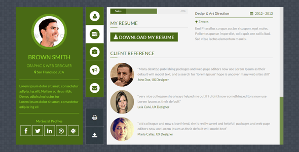 Vcard HTML Website Templates | ThemeForest