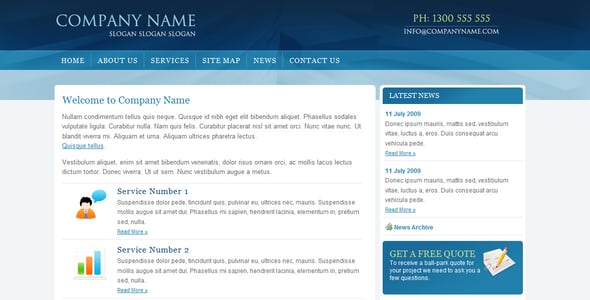 Blue Website Templates | ThemeForest