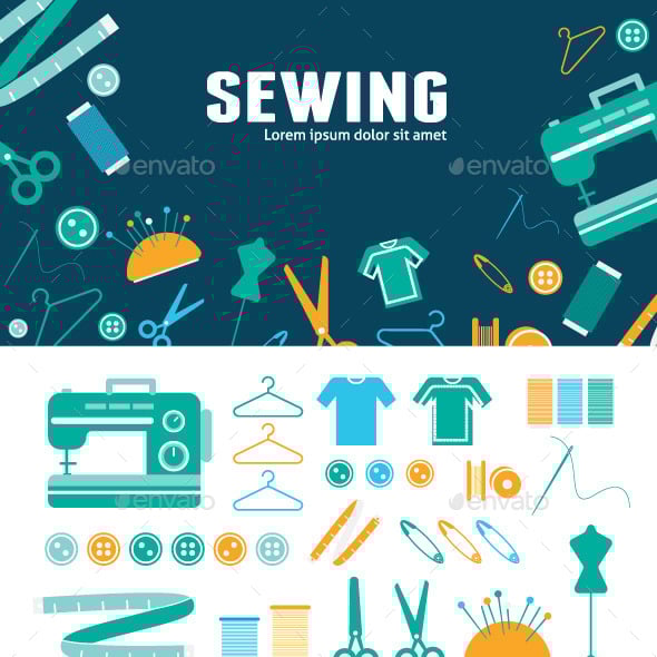Sewing Graphics, Designs & Templates | GraphicRiver