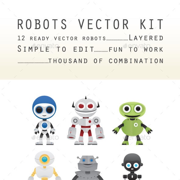 Robot Graphics, Designs & Templates | GraphicRiver