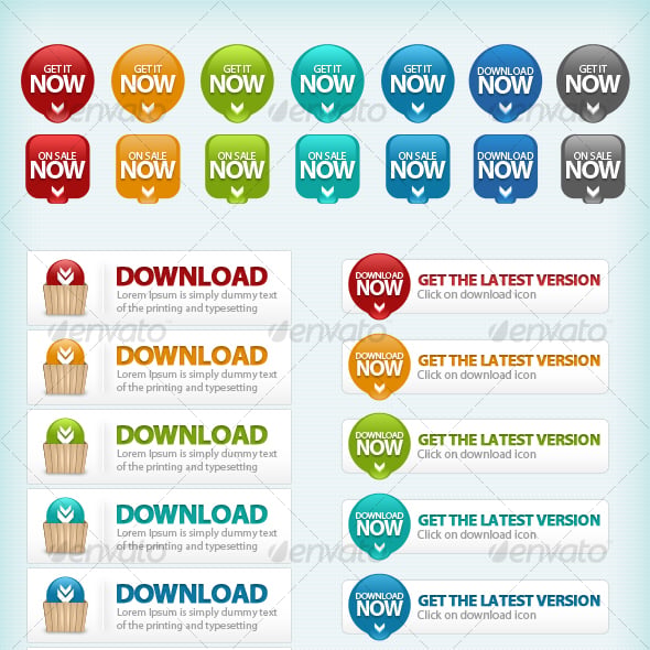 Buttons Graphics, Designs & Templates | GraphicRiver