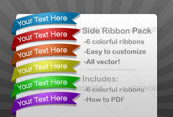 Ribbons Graphics, Designs & Templates | GraphicRiver