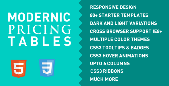 CSS Pricing Tables from CodeCanyon