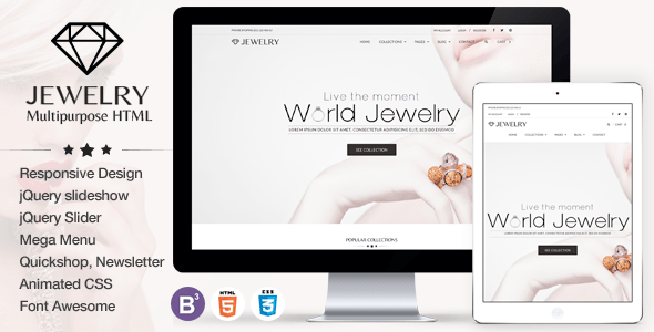 Jewelry eCommerce Website Templates | ThemeForest