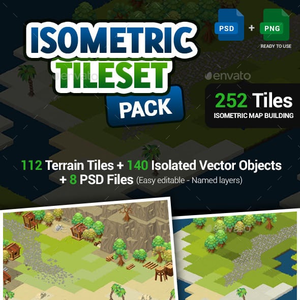 Isometric Game Tilesets | GraphicRiver