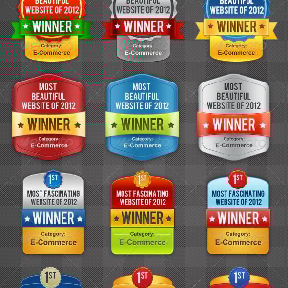 Badges & Sticker Templates from GraphicRiver