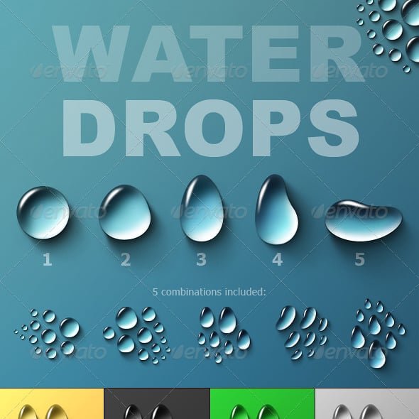 Water Drop Psd Water Drops Poster Design Stock Template | Adobe Stock