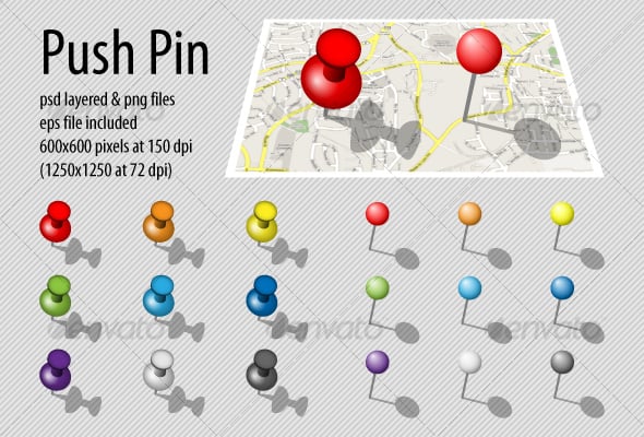 Pin Graphics, Designs & Templates | GraphicRiver