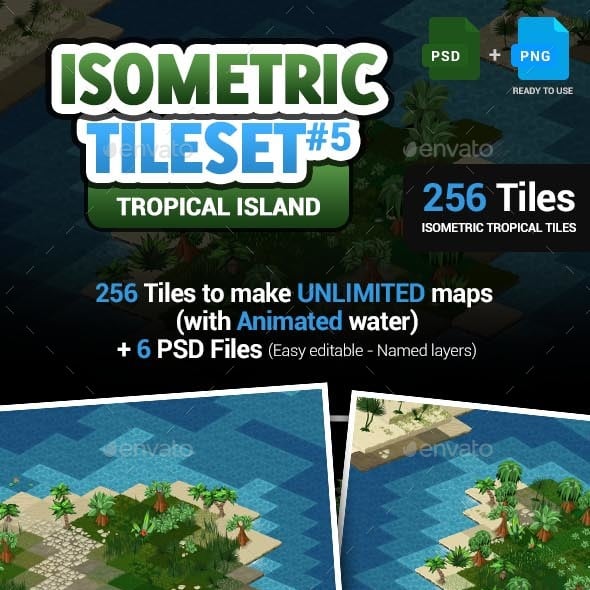 Isometric Game Tilesets | GraphicRiver