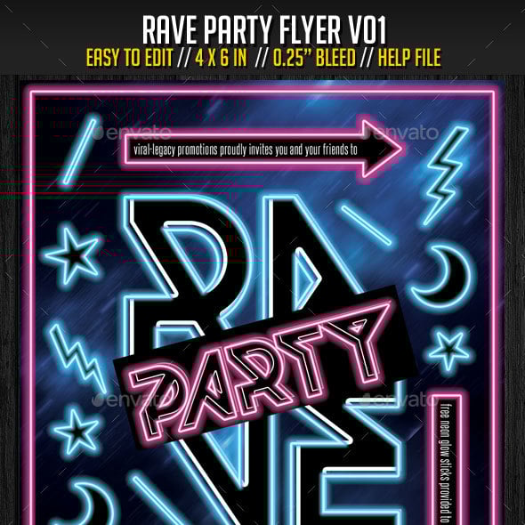 Rave Graphics, Designs & Templates | GraphicRiver