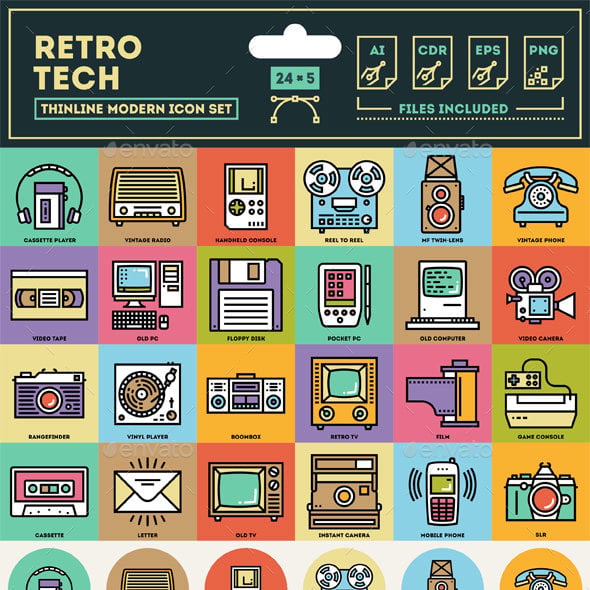Retro-iconic Graphics, Designs & Templates | GraphicRiver