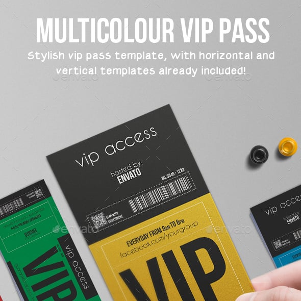 Vip Pass Template Psd Brenda Avila Designs
