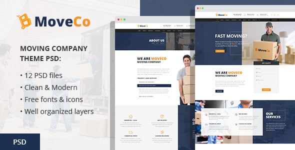 Moving Company Website Templates | ThemeForest
