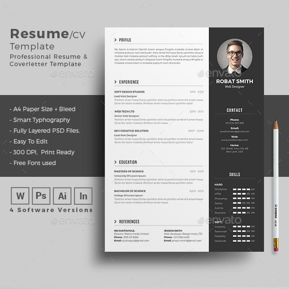 Indesign Resume Templates Indesign Resume Template, Professional