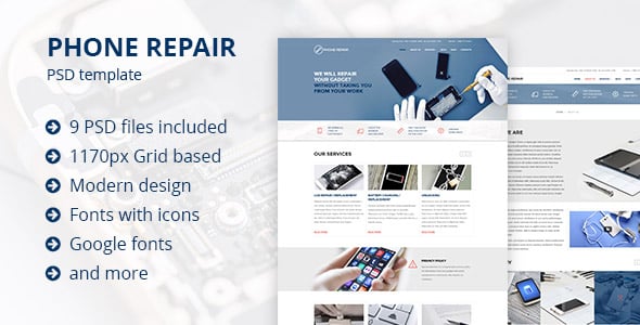 Phone Repair Website Templates | ThemeForest