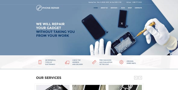Phone Repair Website Templates | ThemeForest