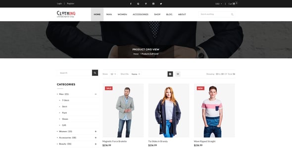 Clothing eCommerce Website Templates | ThemeForest
