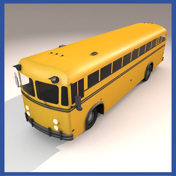 Bus School Bus CG Textures & 3D Models | 3DOcean
