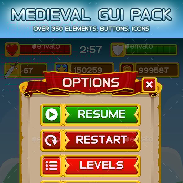 Game User UI Templates from GraphicRiver