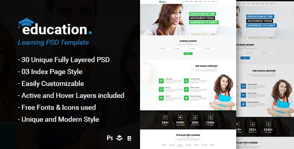 Bootstrap Education Website Templates | ThemeForest