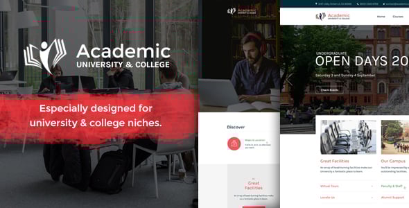 University Bootstrap Website Templates | ThemeForest