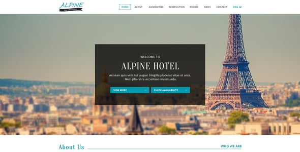 Bed And Breakfast Website Templates ThemeForest