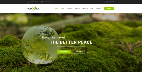 Environmental Website Templates | ThemeForest