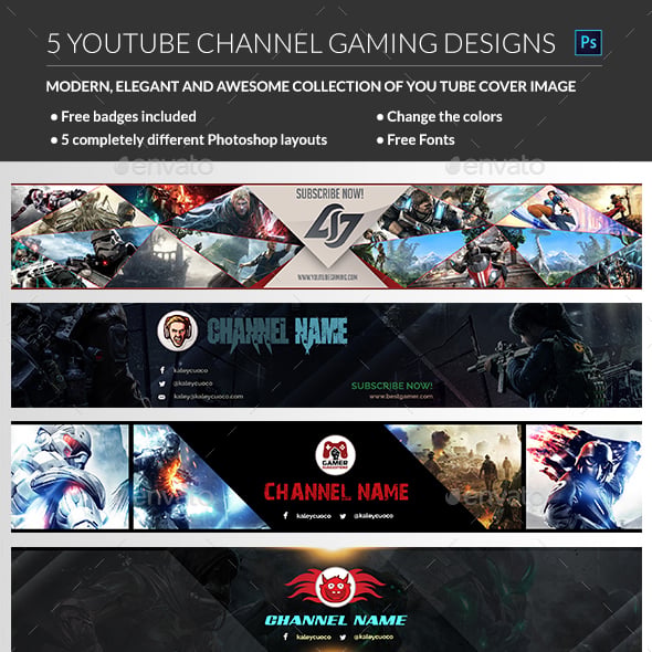 YouTube Graphics, Designs & Templates | GraphicRiver