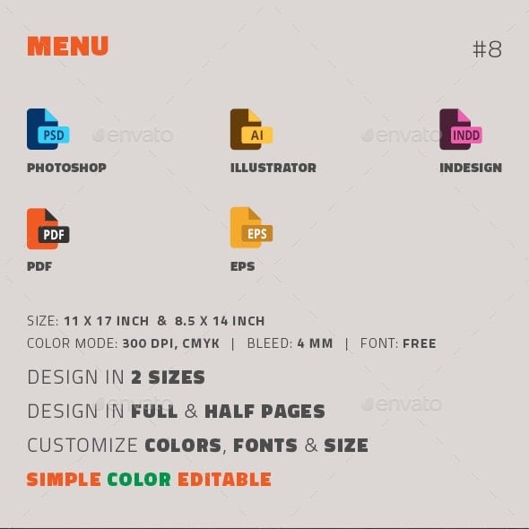 Menu Graphics, Designs & Templates | GraphicRiver
