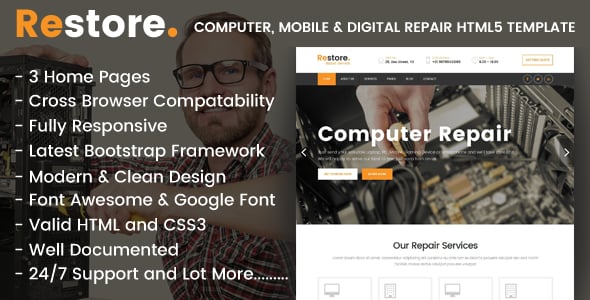 Computer Shop Website Templates | ThemeForest