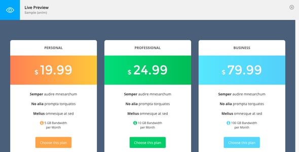 Go Pricing - WordPress Responsive Pricing Tables preview 6
