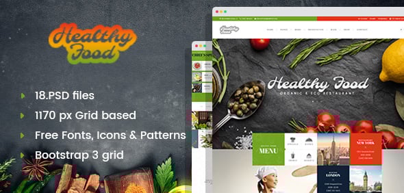 Healthy Food Website Templates | ThemeForest