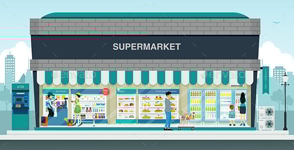 Supermarket Graphics, Designs & Templates | GraphicRiver