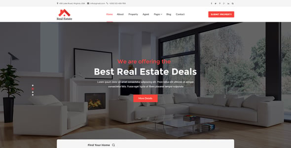 Real Estate HTML5 Website Templates ThemeForest