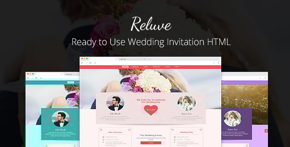 Wedding Invitation Website Templates | ThemeForest