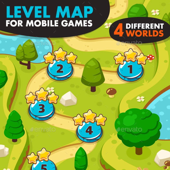 Map Game Assets | GraphicRiver