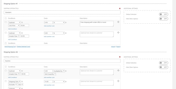 Table Rate Shipping for WooCommerce preview 4