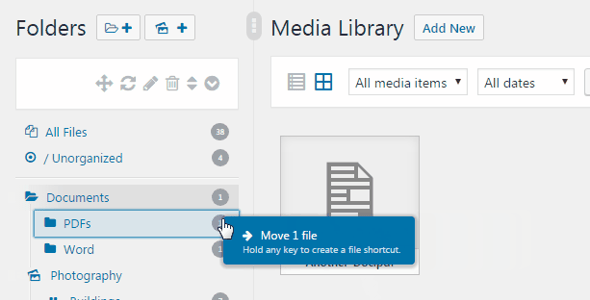 Real Media Library: Media Library Folder & File Manager for Media Management in WordPress preview 3
