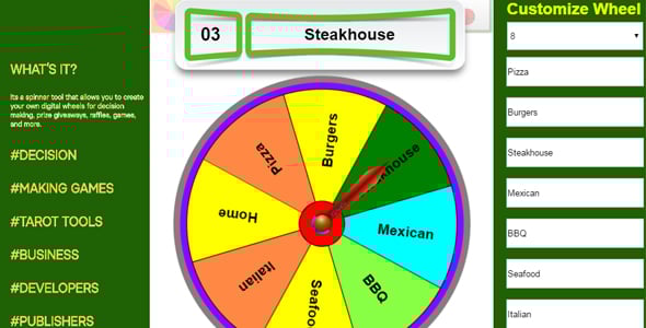 Spin The Wheel HTML5 Templates | CodeCanyon