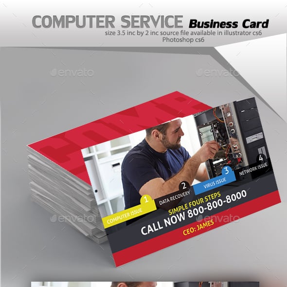 Computer Tech Business Cards