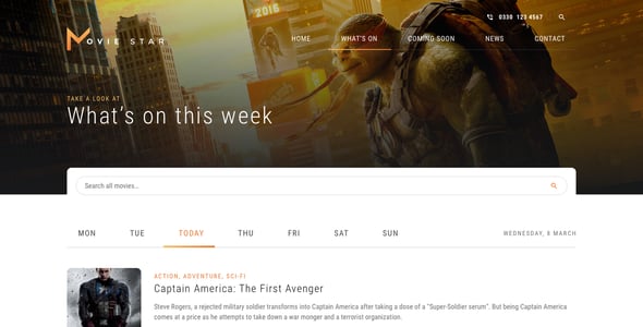 Cinema HTML Website Templates | ThemeForest